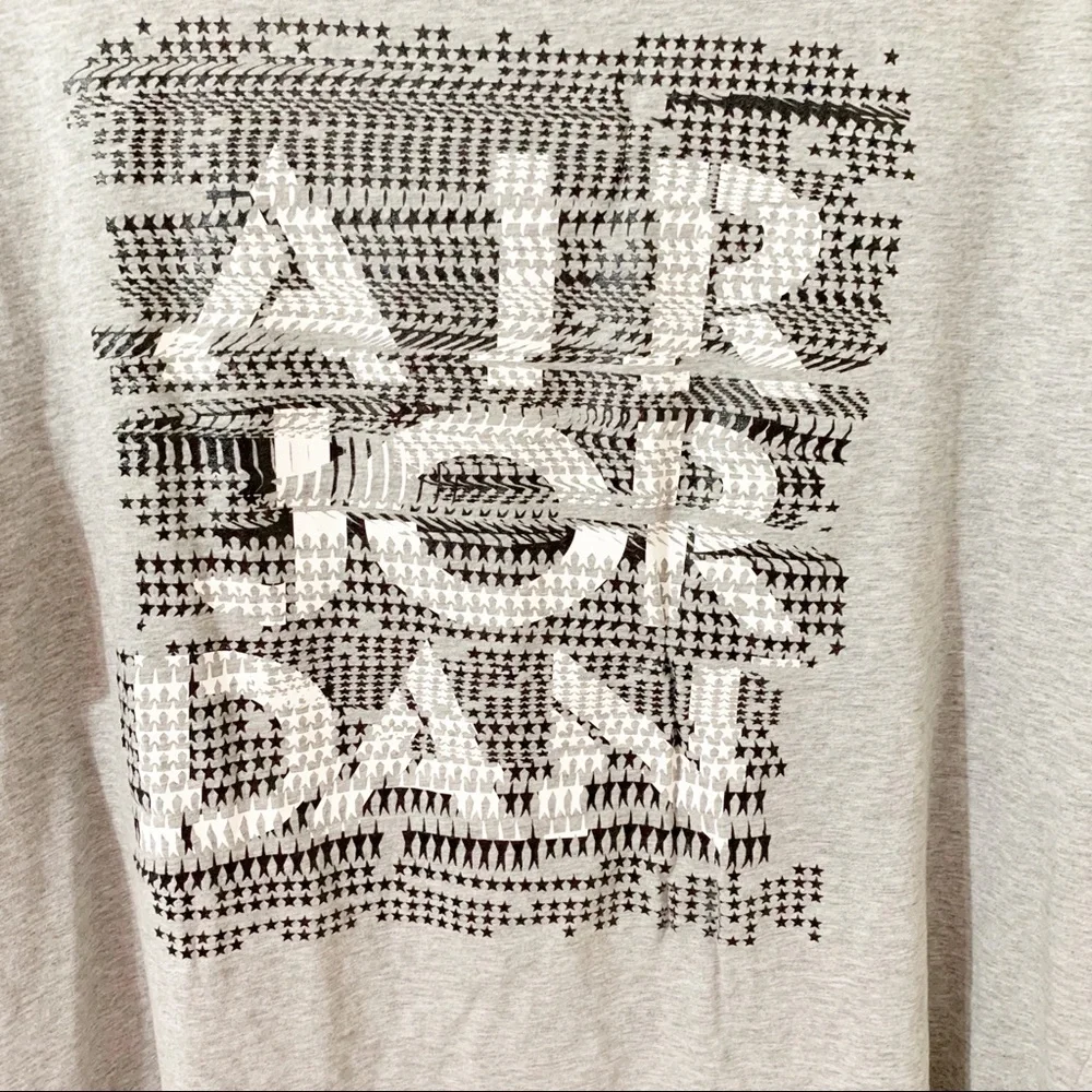 Air Jordan Gray Graphic T-Shirt Men’s Cotton Crewneck Short Sleeve Tee Size XXL